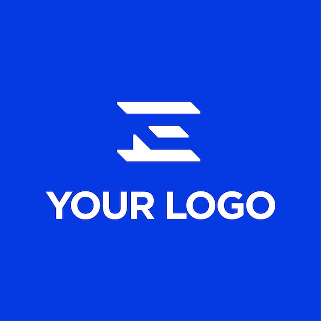 Vector logotipo profesional moderno con la letra e icono con la letra e