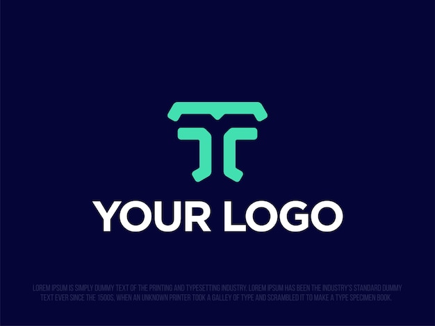 Logotipo profesional moderno con la letra T Icono con la letra T