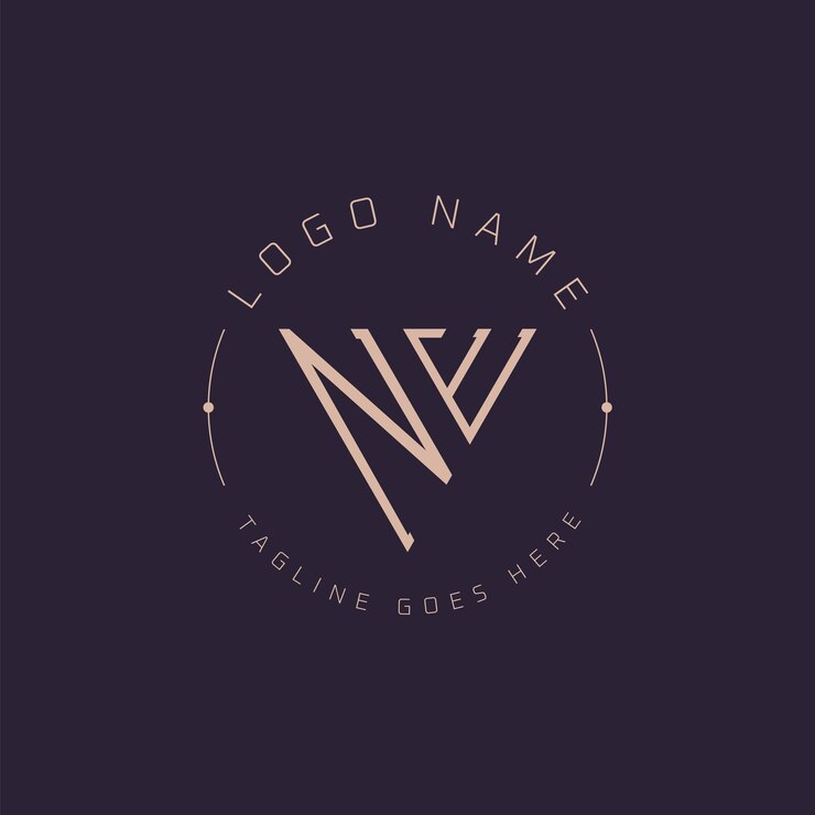 Vector logotipo profesional de ne moderno mínimo de la letra de ne emblema de monograma para la marca premium