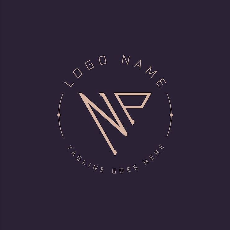 Vector logotipo profesional np moderno mínimo monograma de letras np emblema para la marca premium