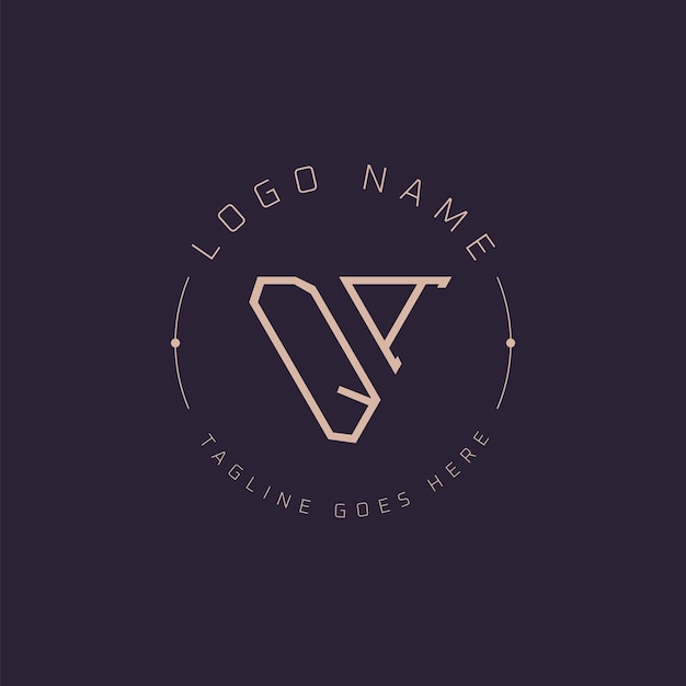 Logotipo profesional de QA Moderno Minimal de QA Letra Monograma Emblema para la marca premium