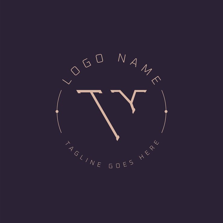 Vector logotipo profesional ty moderno monograma de letras ty mínimas emblema para marca premium