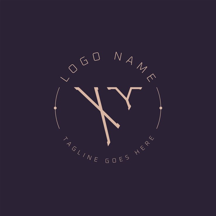 Vector logotipo profesional xy moderno mínimo xy monograma de letras emblema para la marca premium