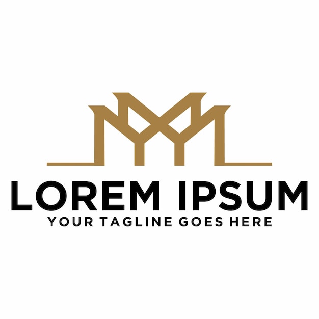 Logotipo de la propiedad de la casa de la letra M