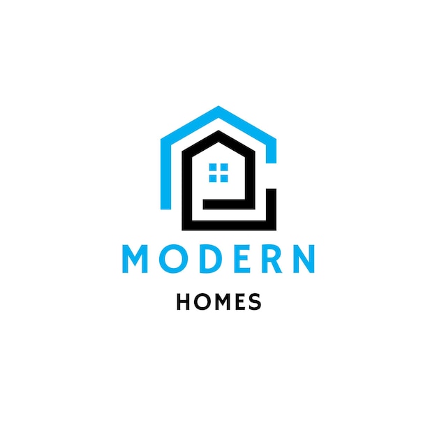 Logotipo de propiedad de casa moderna vectorial gratuito