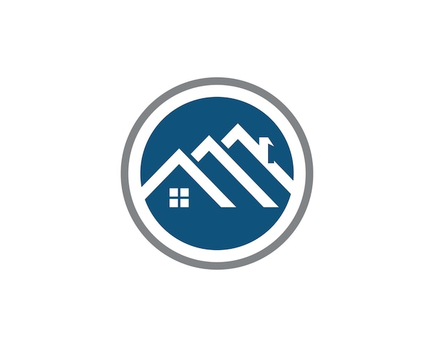Logotipo de propiedad y construcción