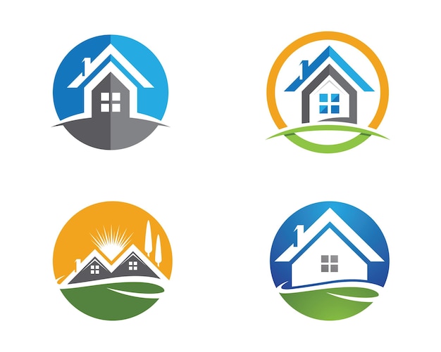 Logotipo de propiedad y construcción