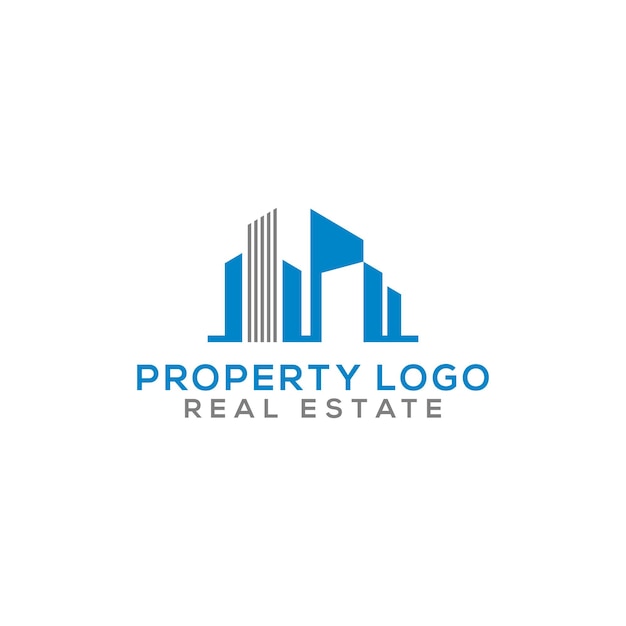 Logotipo de propiedad e icono de construcción Plantilla de diseño vectorial