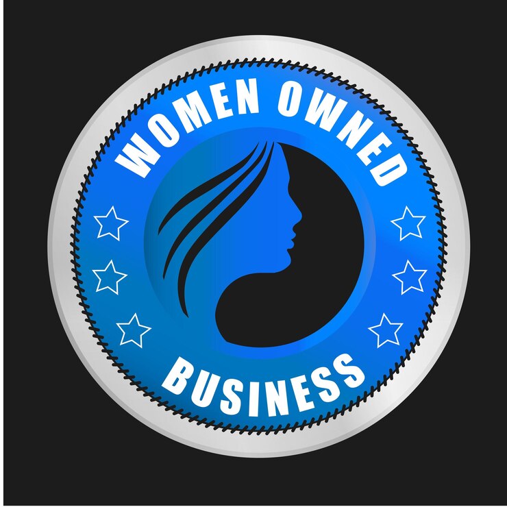 Vector logotipo de propiedad de mujeres diseño de logotipo vectorial de propiedad de mujeres insignias de confianza de logotipo de empresa de propiedad de mujeres