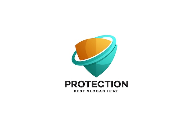 Logotipo de protección degradado