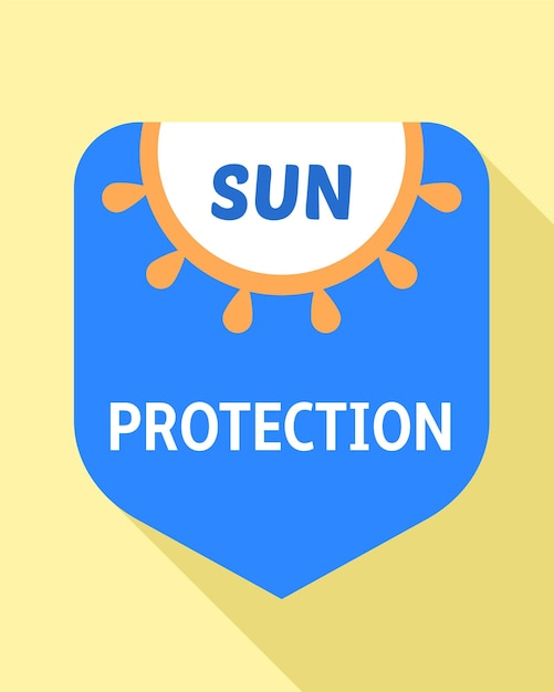 Vector logotipo de protección solar ilustración plana del logotipo vectorial de protección solar para el diseño web