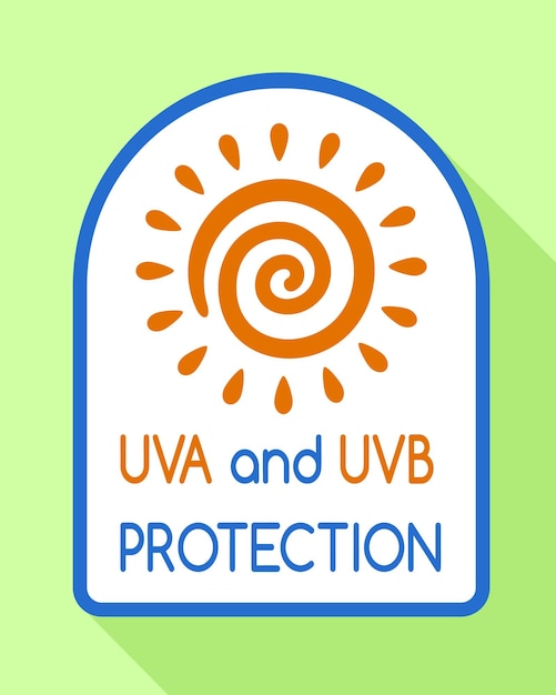 Logotipo de protección uvb ilustración plana del logotipo vectorial de protección uvb para el diseño web