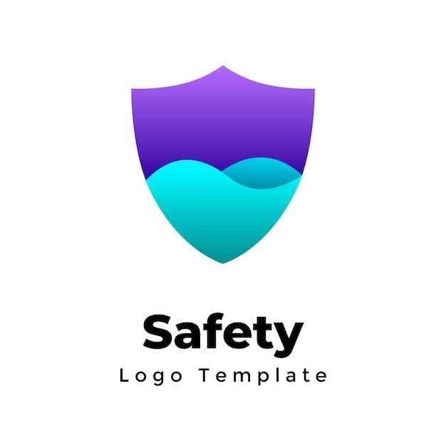 Vector logotipo de protección de vector creativo signo de escudo abstracto elemento gráfico de identidad de seguridad de internet