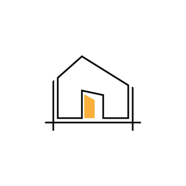 Logotipo de proyecto de casa Vector de icono de construcción y arquitectura