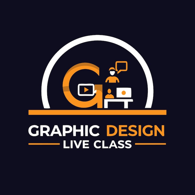 Vector un logotipo para un proyecto llamado design studio live class