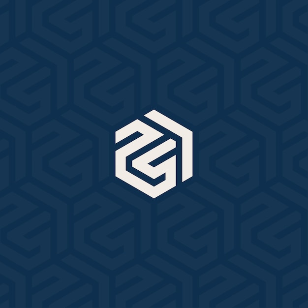 Logotipo de PS up con diseño de patrón de fondo