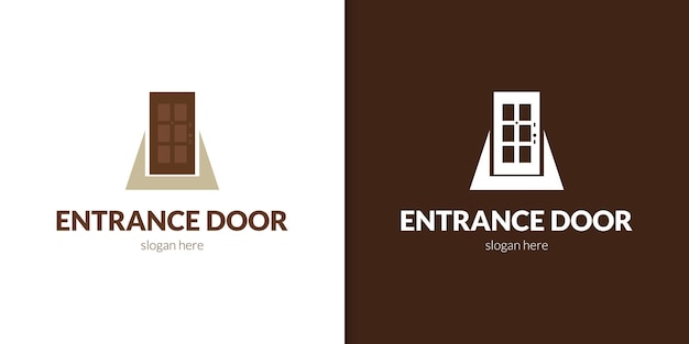 Logotipo de la puerta de entrada creativa Ilustración vectorial