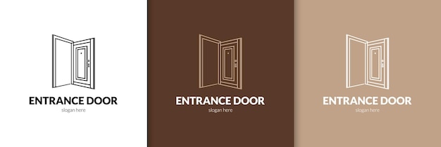 Logotipo de la puerta de entrada Ilustración vectorial