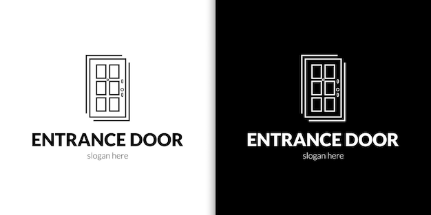 Logotipo de puerta de entrada premium Ilustración vectorial