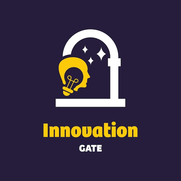 Vector logotipo de la puerta de la innovación