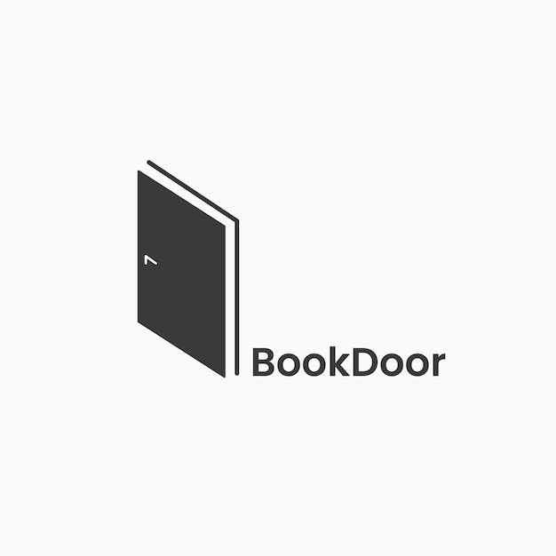 Logotipo de la puerta del libro creativo