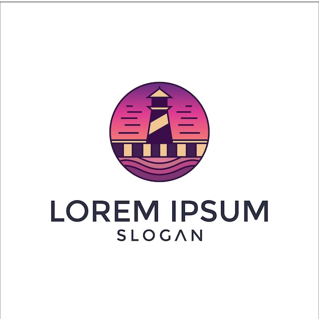 logotipo de la puesta de sol de mercurio
