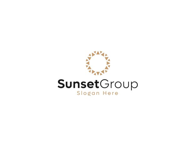 El logotipo de la puesta de sol