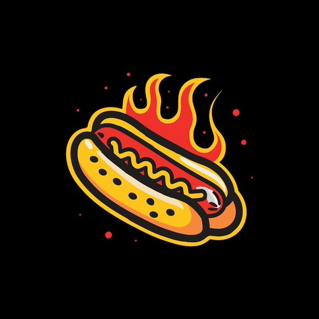 El logotipo del puesto de perritos calientes