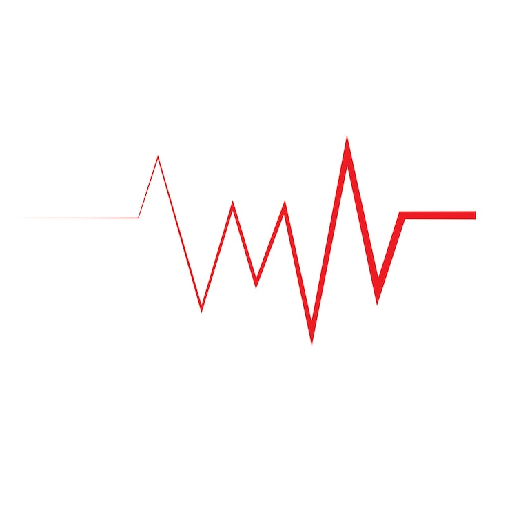Vector el logotipo del pulso del latido del corazón