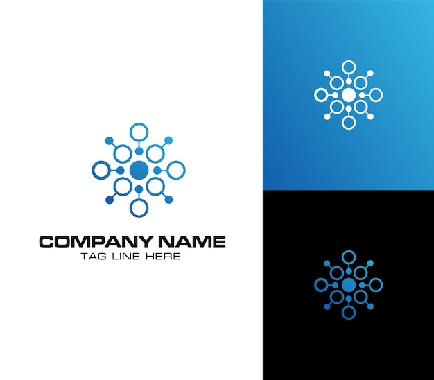 logotipo de punto abstracto con color de gradiente