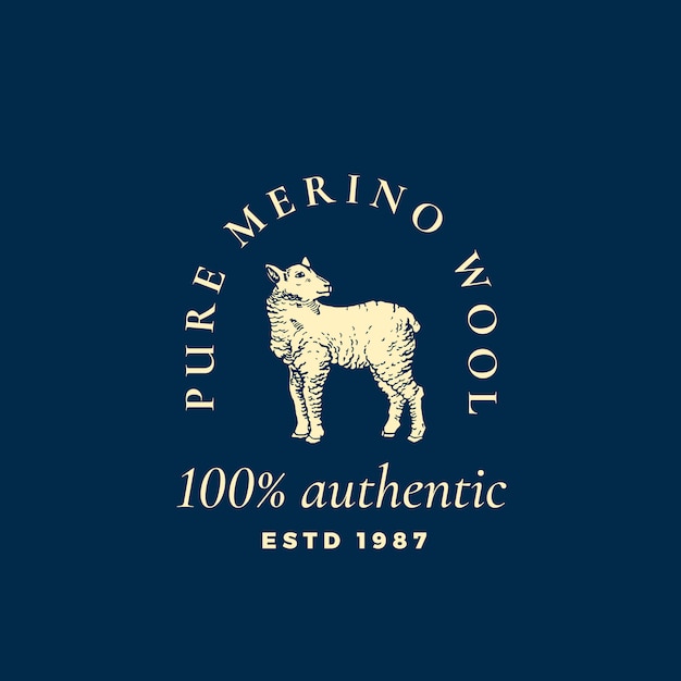 Logotipo de pura lana merina