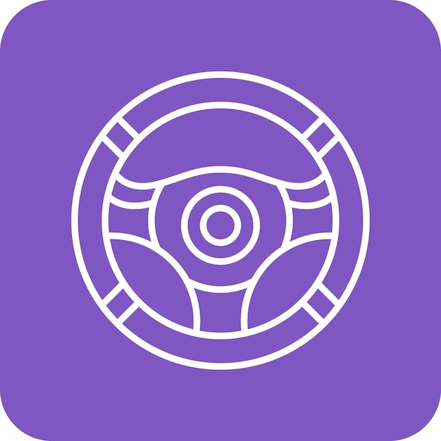 un logotipo púrpura con un círculo