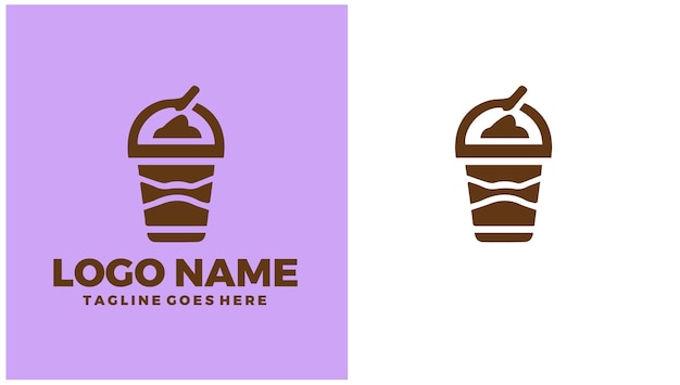 un logotipo púrpura y negro con una imagen de un lápiz de colores en él
