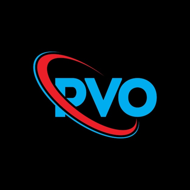 Logotipo PVO PVO letra PVO letra diseño de logotipo Iniciales PVO logotipo vinculado con círculo y mayúscula monograma logotipo PVO tipografía para negocios de tecnología y marca inmobiliaria