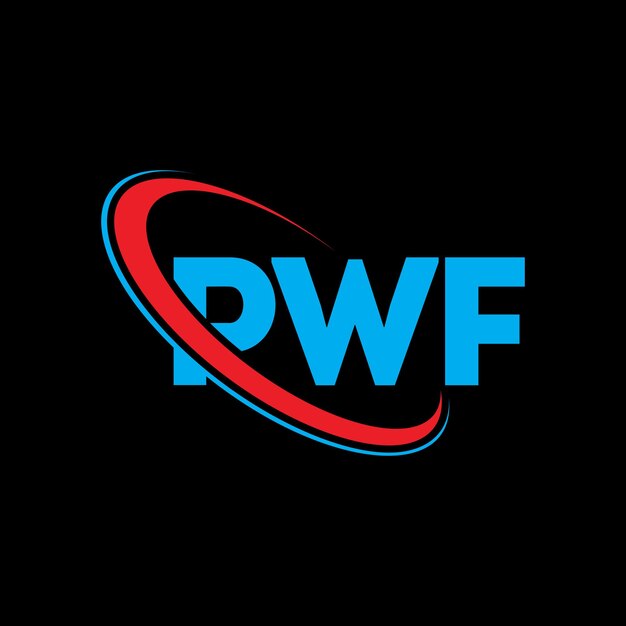 Logotipo de PWF PWF letra PWF diseño de logotipo de letra Iniciales PWF logotipo vinculado con círculo y mayúscula logotipo de monograma PWF tipografía para negocios de tecnología y marca inmobiliaria