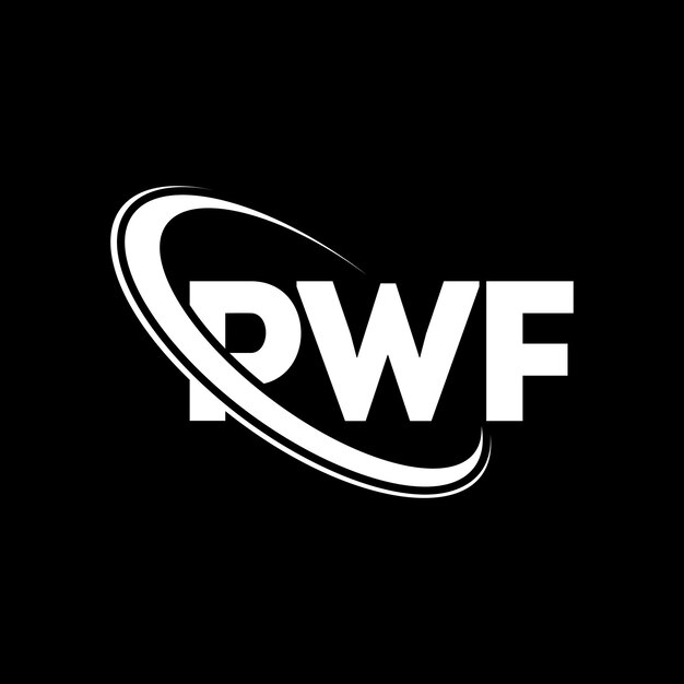 Logotipo de PWF PWF letra PWF diseño de logotipo de letra Iniciales PWF logotipo vinculado con círculo y mayúscula logotipo de monograma PWF tipografía para negocios de tecnología y marca inmobiliaria
