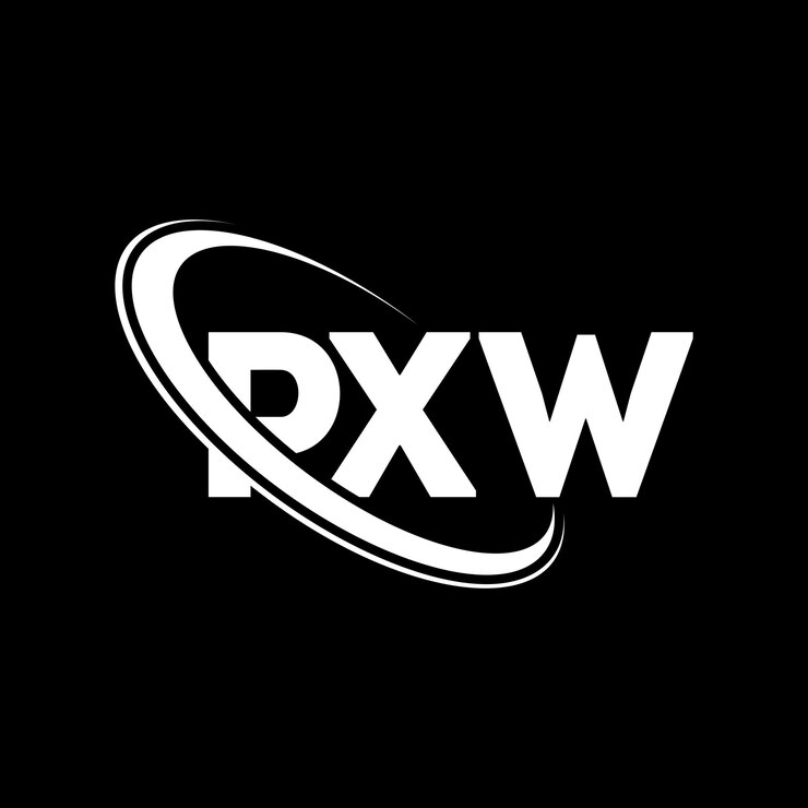 Vector logotipo pxw pxw letra pxw diseño de logotipo de letra iniciales pxw logotipo vinculado con círculo y mayúscula logotipo monograma pxw tipografía para negocios de tecnología y marca inmobiliaria