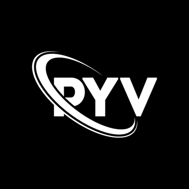 Logotipo PYV PYV letra PYV diseño de logotipo de letra Iniciales PYV logotipo vinculado con círculo y mayúscula logotipo monograma PYV tipografía para negocios de tecnología y marca inmobiliaria