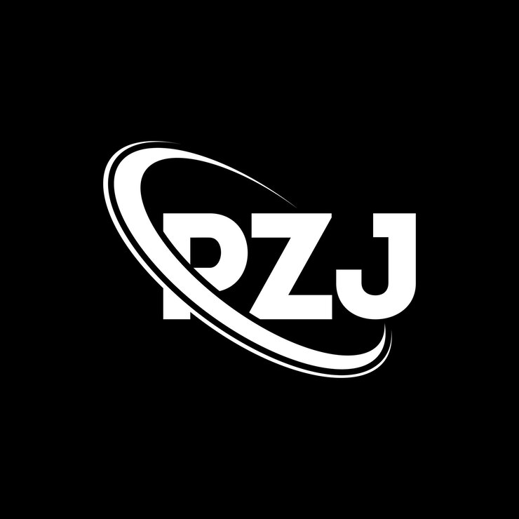 Vector logotipo de pzj pzj letra pzj diseño de logotipo de letra iniciales pzj logotipo vinculado con círculo y mayúscula monograma logotipo pzj tipografía para negocios tecnológicos y marca inmobiliaria
