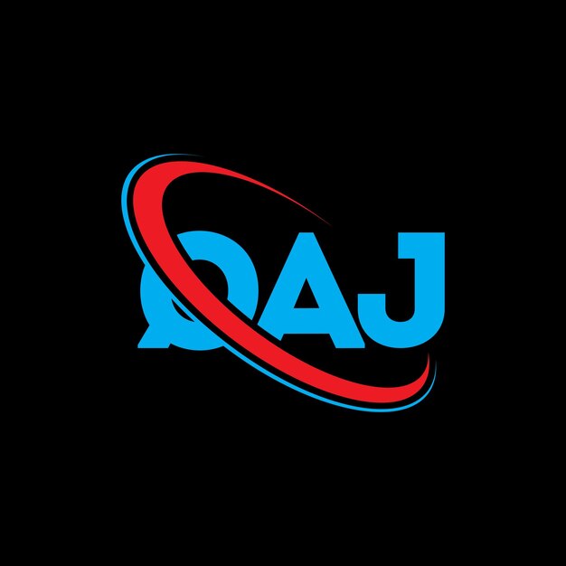 Logotipo QAJ letra QAJ diseño de letra logotipo Iniciales logotipo QA J vinculado con círculo y mayúscula monograma logo QAJ tipografía para negocios de tecnología y marca inmobiliaria