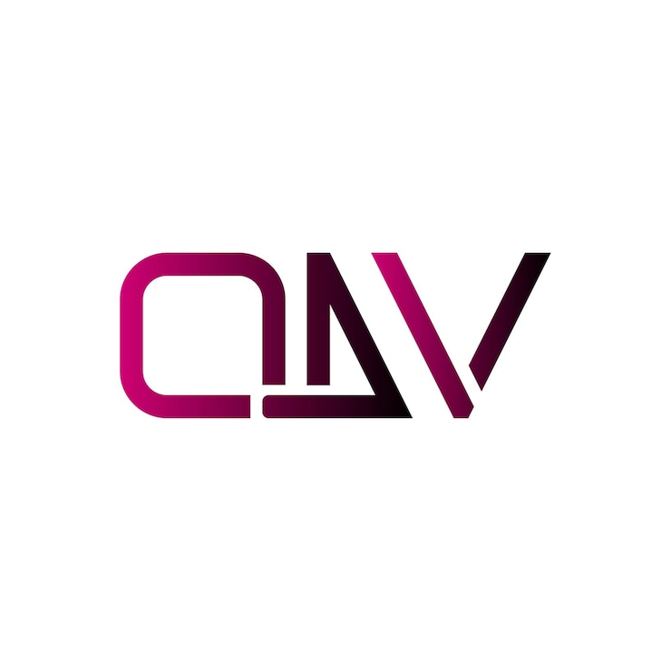 Vector el logotipo de qav es creativo, moderno, minimalista, inicial, monograma, símbolo, tipografía vectorial y diseño elegante de iconos.