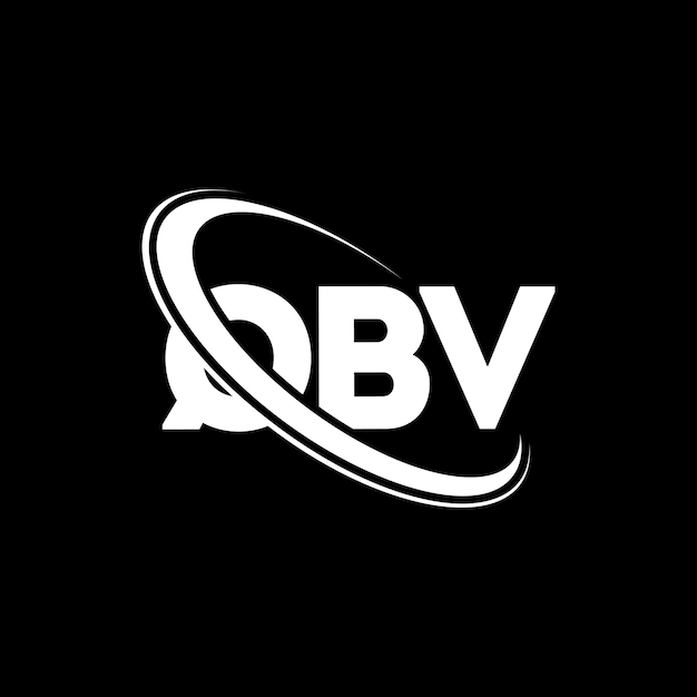 El logotipo QBV, la letra QBV, el diseño del logotipo de la carta QBV, las iniciales QBV, vinculado con círculo y mayúscula, el logotipo del monograma, la tipografía QBV para el negocio tecnológico y la marca inmobiliaria.