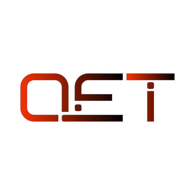 El logotipo de QET es creativo, moderno, minimalista, inicial, monograma, símbolo, tipografía vectorial y diseño elegante de iconos.