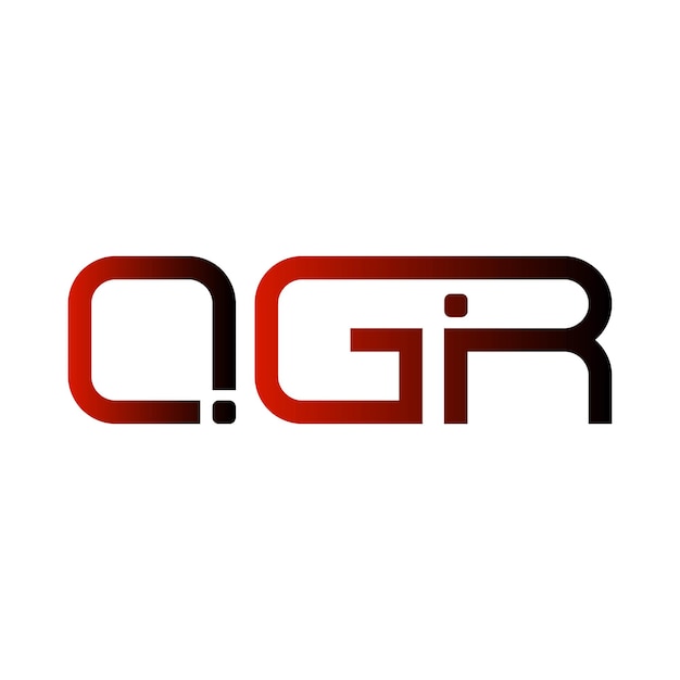 El logotipo de QGR es creativo, moderno, minimalista, inicial, monograma, símbolo, tipografía vectorial y diseño elegante de iconos.