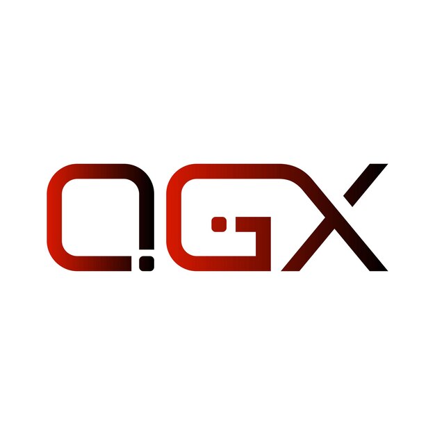 El logotipo de QGX es creativo, moderno, minimalista, inicial, monograma, símbolo, tipografía vectorial y diseño elegante de iconos.