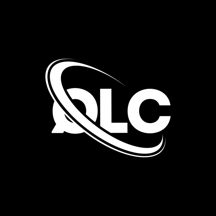 Vector el logotipo de qlc, la letra qlc, el diseño del logotipo, las iniciales, el logotipo qlc vinculado con círculo y monograma en mayúsculas, la tipografía qlc para el negocio tecnológico y la marca inmobiliaria.
