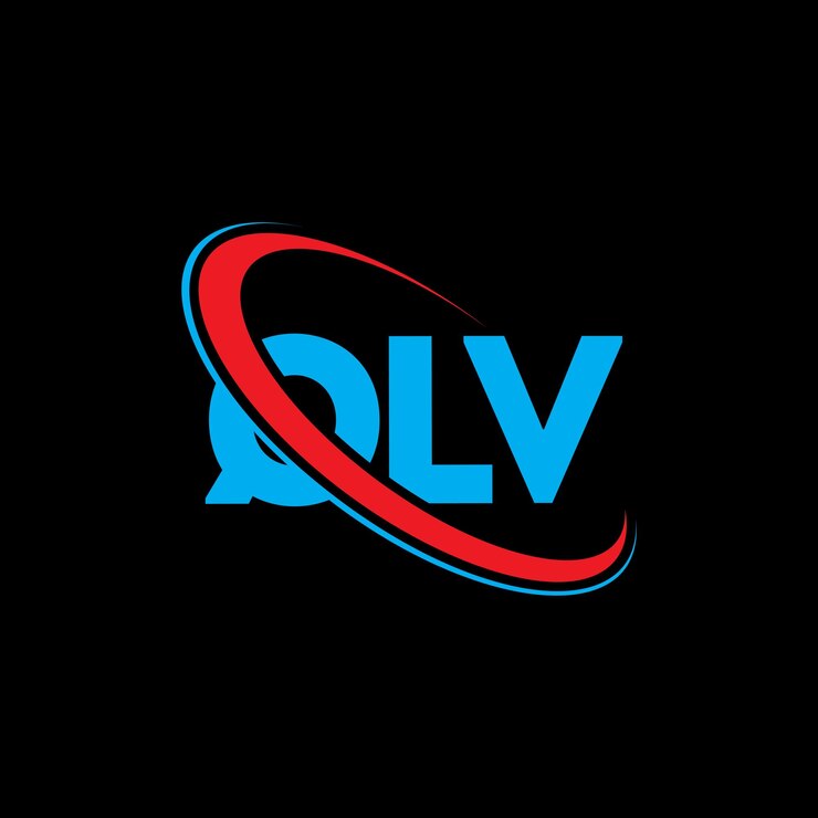 Vector el logotipo qlv, la letra qlv, el diseño del logotipo, las iniciales qlv, vinculado con círculo y mayúscula, el logotipo del monograma, la tipografía qlv para el negocio tecnológico y la marca inmobiliaria.