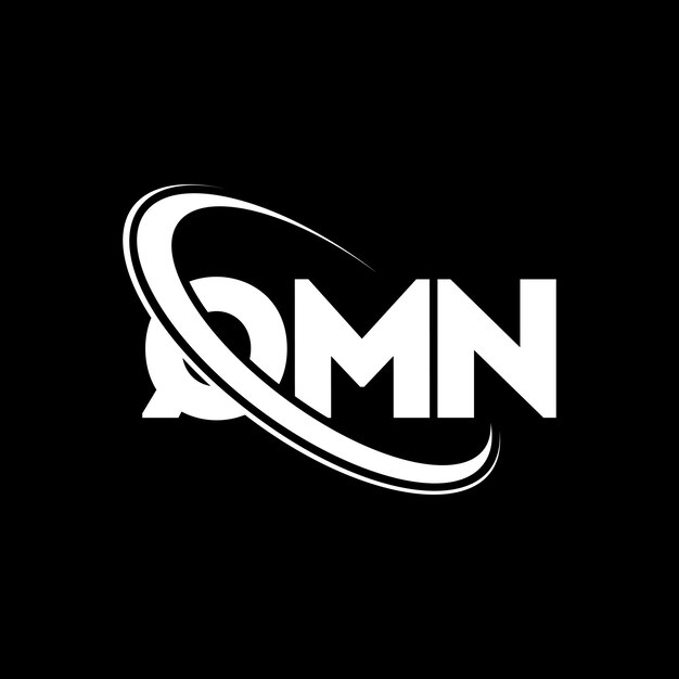 Logotipo QMN letra QMN diseño del logotipo de la letra Iniciales El logotipo de QMN vinculado con círculo y mayúscula El logotipo del monograma QMN tipografía para negocios tecnológicos y marca inmobiliaria