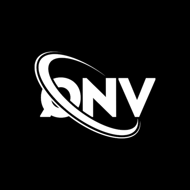 Logotipo QNV letra QNV diseño del logotipo de la letra inicial QNV logotipo vinculado con círculo y mayúscula logotipo del monograma QNV tipografía para negocios tecnológicos y marca inmobiliaria