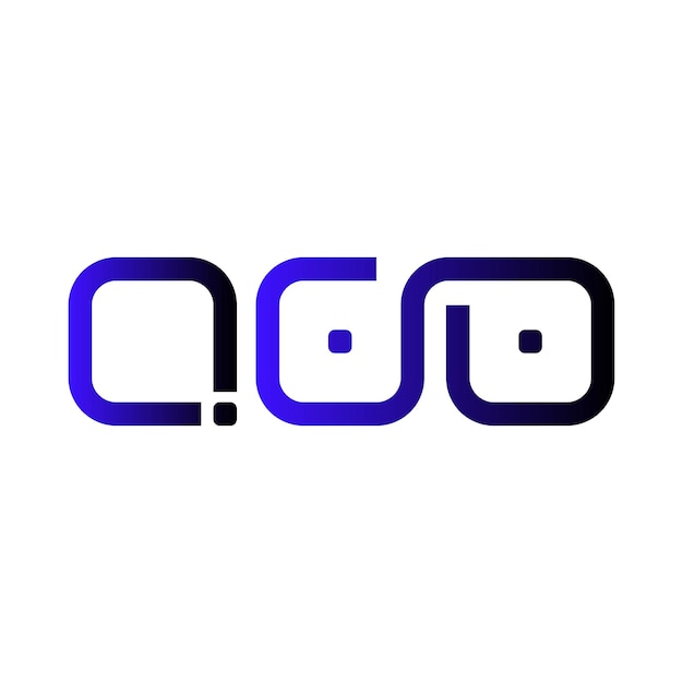 Logotipo QOO creativo moderno minimalista monograma inicial símbolo tipografía vectorial diseño elegante de íconos